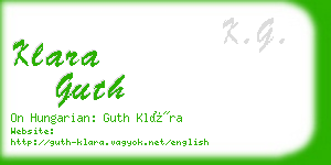 klara guth business card